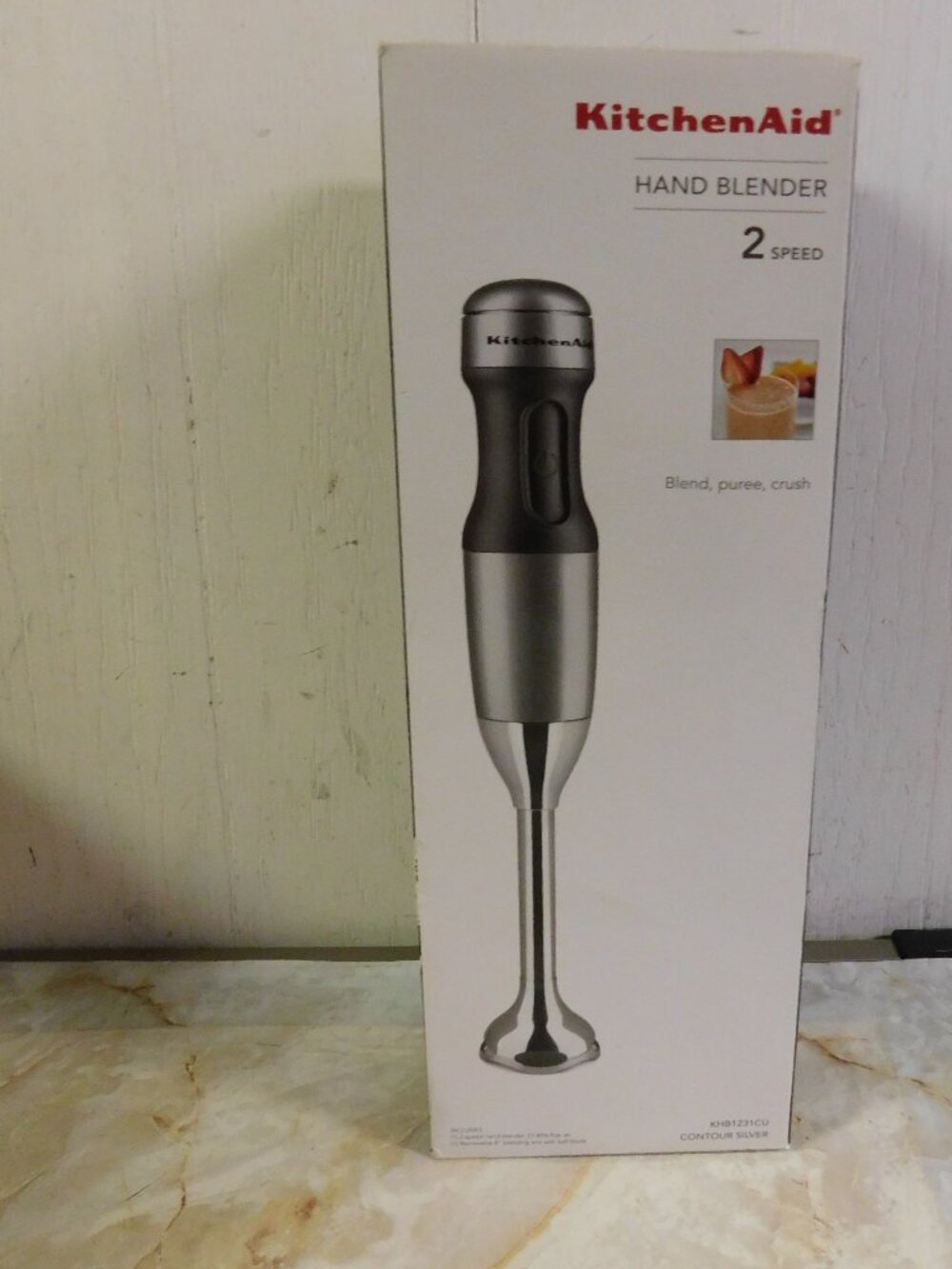 KitchenAid Hand Blender 2 Speed w/ 3 Cup Blending Jar & Lid New in Box
